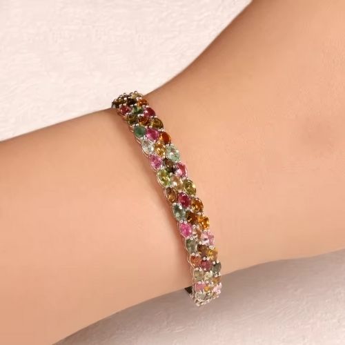 Turmalin Armband für Damen Ringsilber