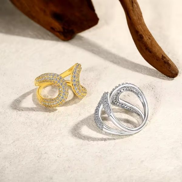 Verlobungsring mit verstellbarer Größe Ringsilber