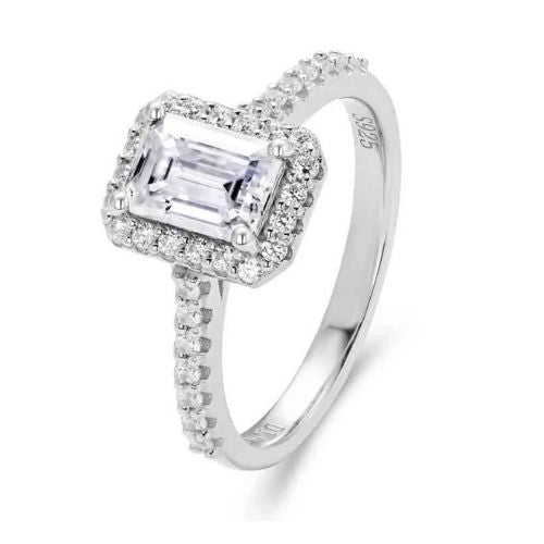Verlobungsring Vintage Stil Ringsilber