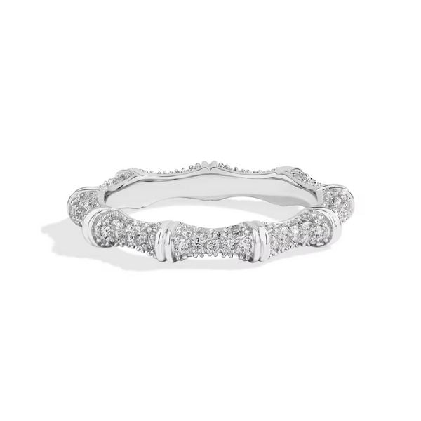 Verlobungsringe aus 925 Sterling Silber mit Bambus-Design Ringsilber