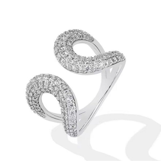 Verlobungsring mit verstellbarer Größe Ringsilber