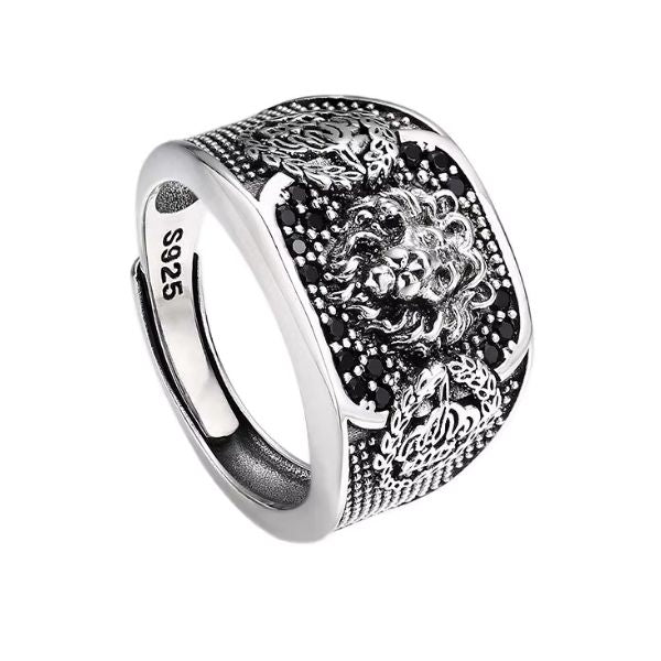 Verstellbarer-Herrenring-mit-Lowensymbol