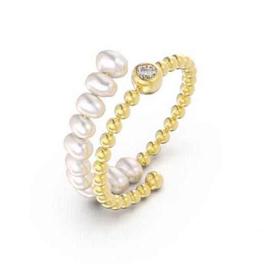 Verstellbarer-Silber-Ring-mit-Perlen-Damen