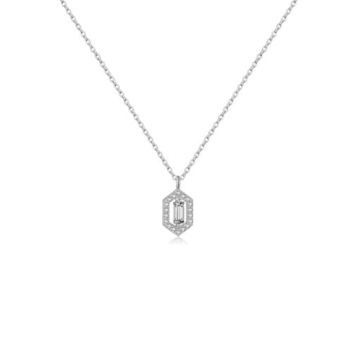Vintage Damen Kette Ringsilber