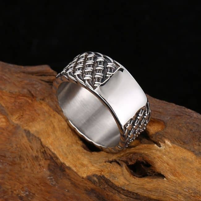 Vintage Herrenring aus Edelstahl