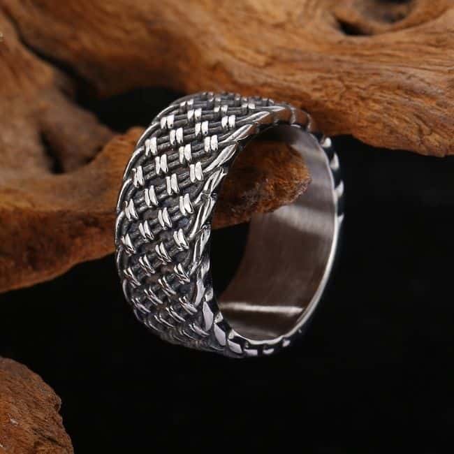 Vintage Herrenring aus Edelstahl