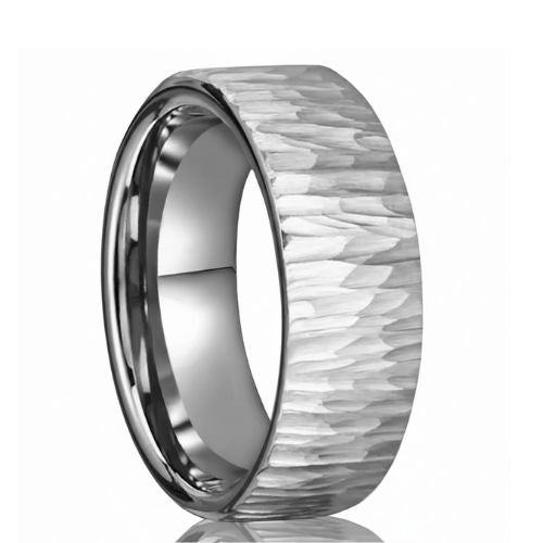 Wolfram-Ehering mit Baummuster Ringsilber