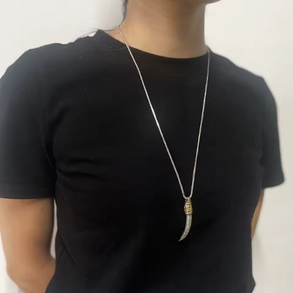 Wolfszahn-Herren-Halskette