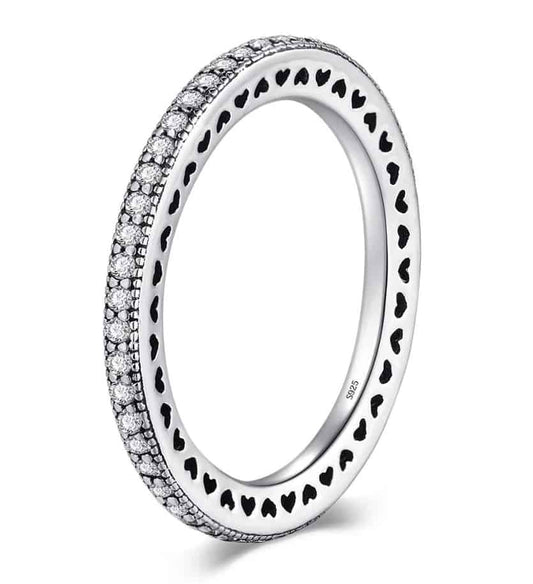Multi-Herz-Ring mit Zirkon-Stein für Damen