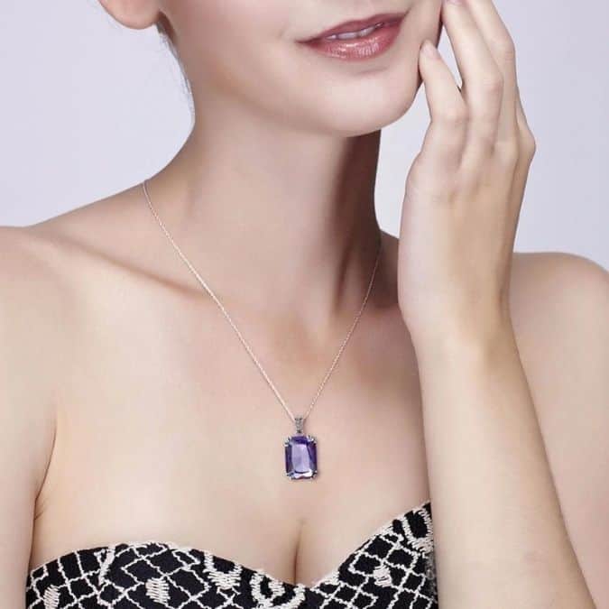 Amethyst-Ketten-für-Damen