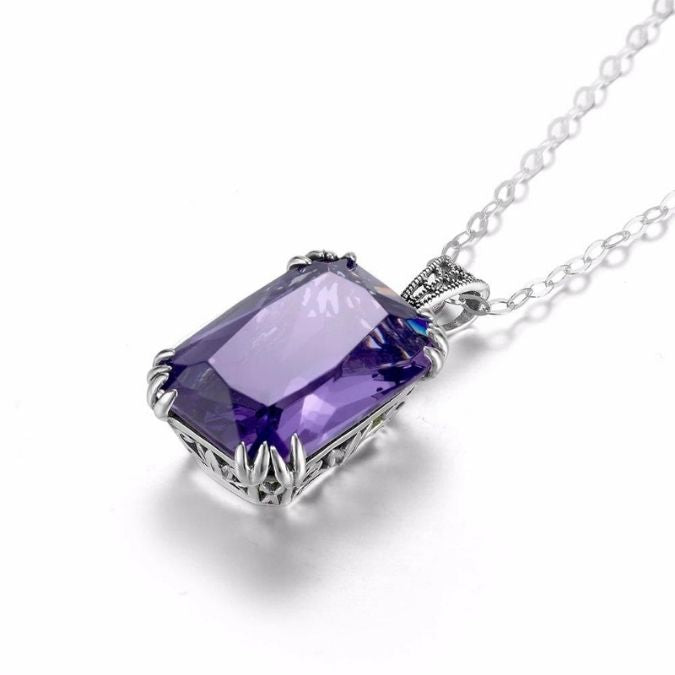 Amethyst-Ketten-für-Damen