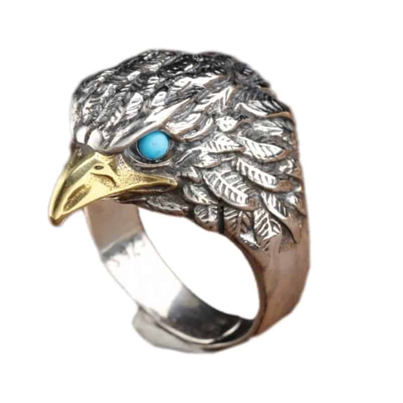 Außergewöhnliche Adler Förmiger Sterling Silber Ring für Männer