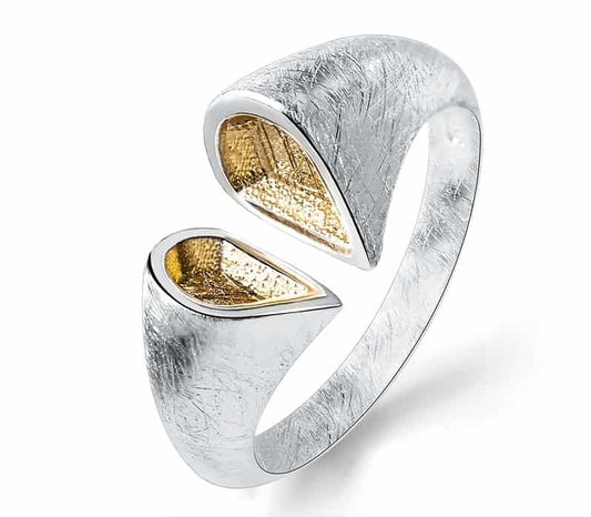 Offener Ring aus Sterlingsilber mit außergewöhnlichem Design