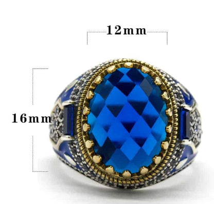 Blauer Edelstein Ring