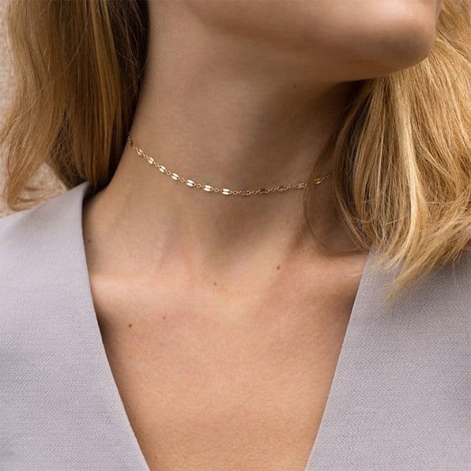 Choker-Silberne-Kette