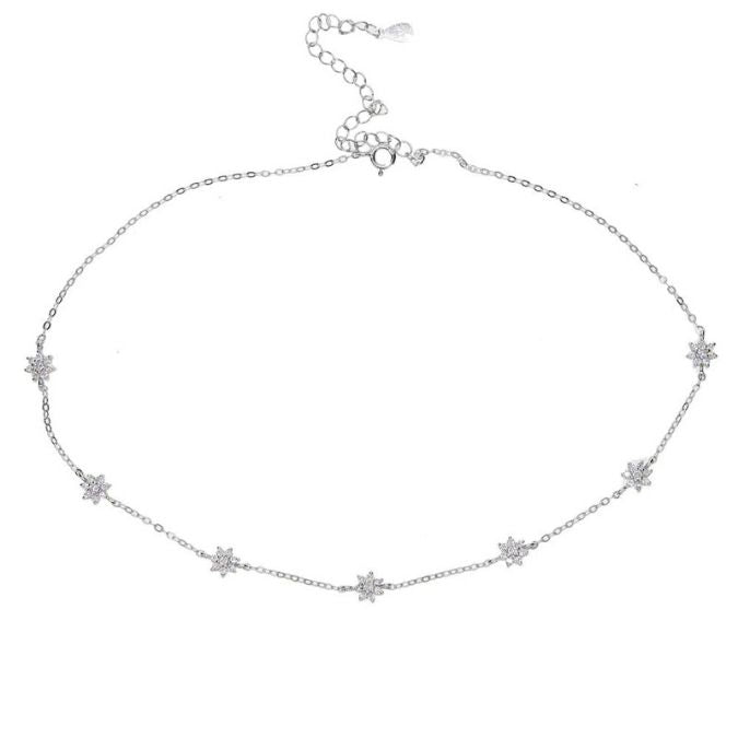 Choker-Silberne-Kette