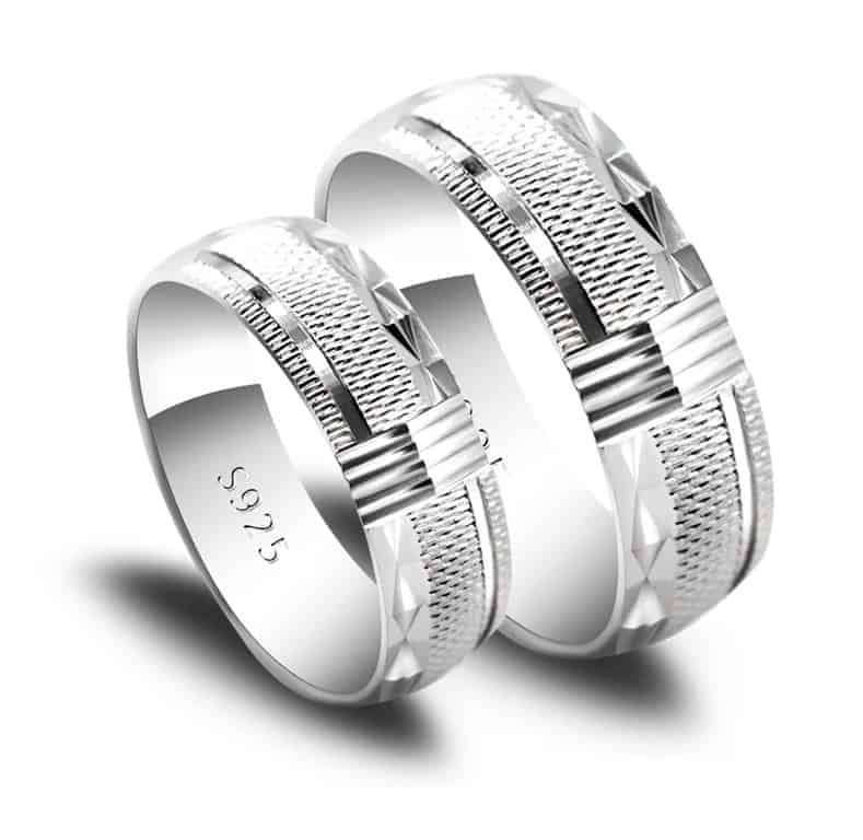 Eheringe Silber Vintage - Hochzeitsringe 