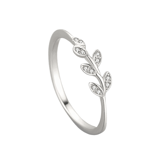 Silber Ring mit Blumenmuster für Damen