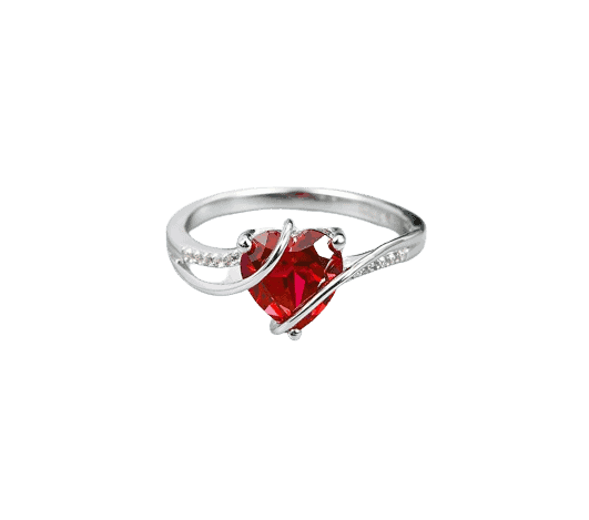 Ring mit Herz Roter 