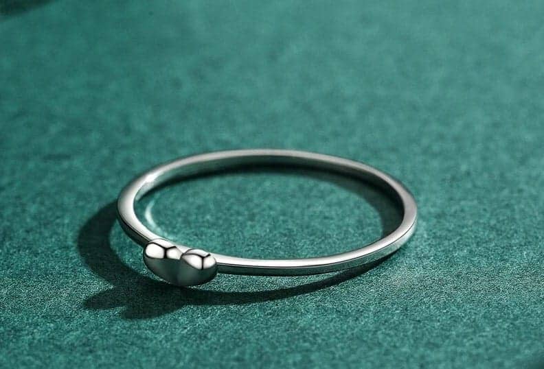 aus für Silber – Ringsilber Damen 925er mit Herz Ring
