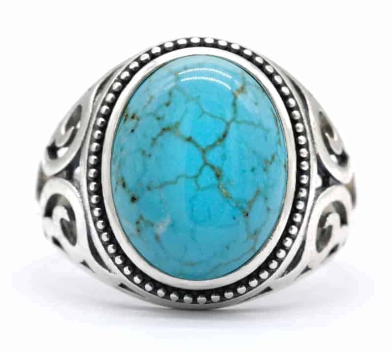 Indischer Schmuck Ring aus blauem Stein