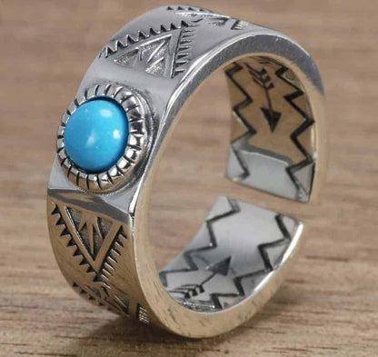 Inka-Ring-fur-Frauen-Silber-Ring