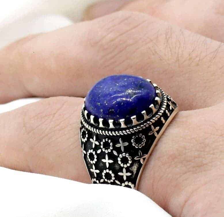 Lapislazuli-Stein-Ring-fur-Manner-Silber-Siegelring-fur-Herren