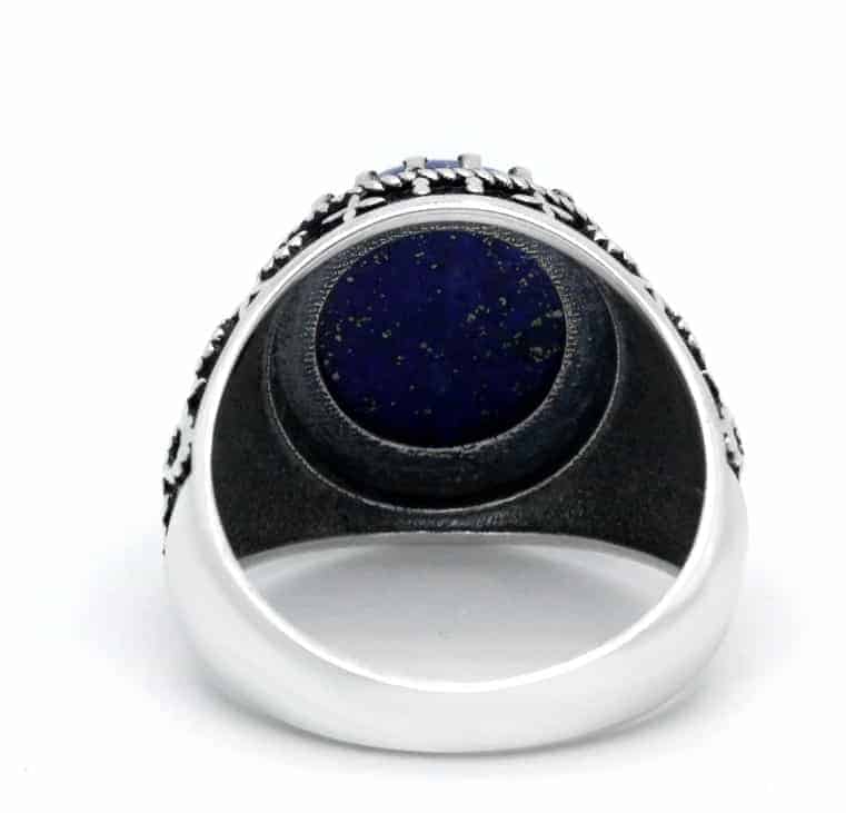 Lapislazuli-Stein-Ring-fur-Manner-Silber-Siegelring-fur-Herren