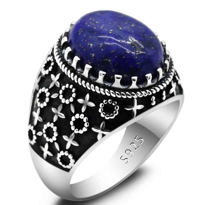 Lapislazuli-Stein-Ring-fur-Manner-Silber-Siegelring-fur-Herren