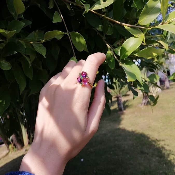 Lila-Amethyst-Stein-Silber-ring-Frau