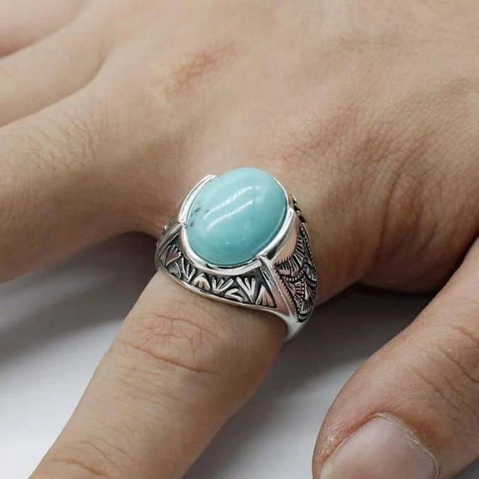 Naturlicher-Turkis-Stein-Ring-fur-Manner