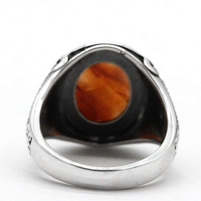 Naturquarz-Stein-Ring-fur-Herren