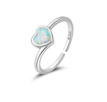 Opal-Stein-Herz-Ring