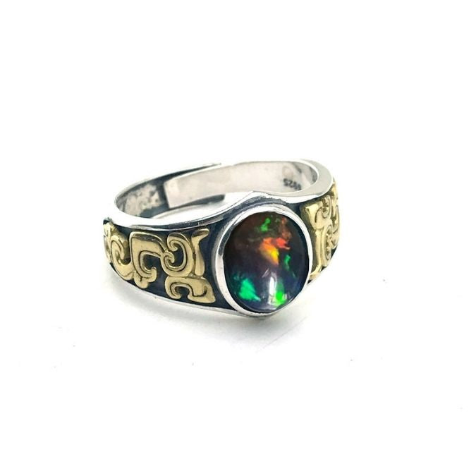 Opal-Stein-Ring-fur-Herren