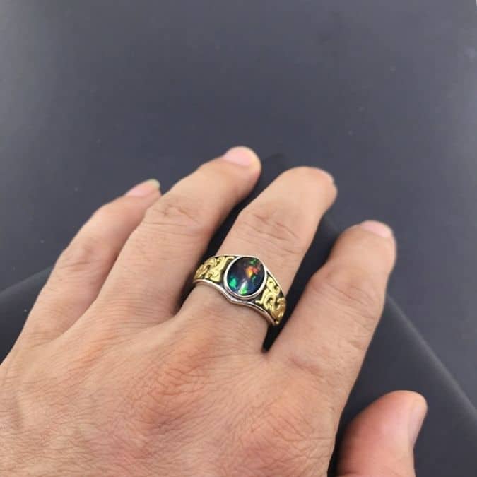 Schwarz-Opal-Stein-Ring-fur-Herren