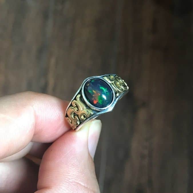 Schwarz-Opal-Stein-Ring-fur-Herren