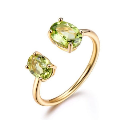 Peridot-Stein-Silberring