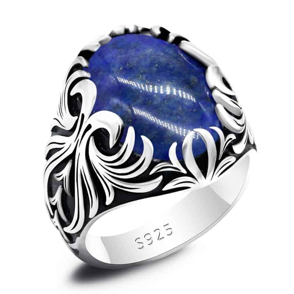 Katzenauge Stein Ring, Blauer KatzenAuge Ring, Großer blauer Ring, Minimal  Ring Silber Natur Edelstein, Sterling Silber Achat Ring, Natürlicher Achat  Ring - .de