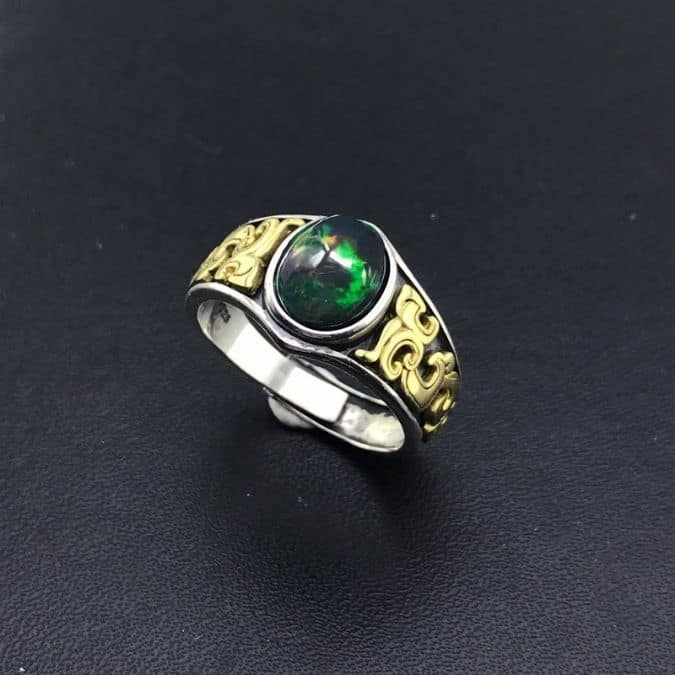 Opal-Stein-Ring-fur-Herren