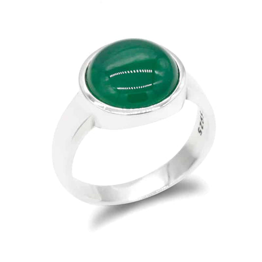 Grüner Stein Ring Silber