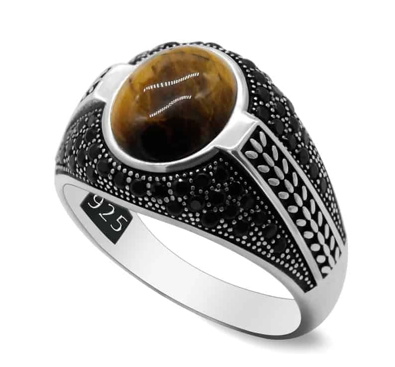 Silber Ring mit Stein 