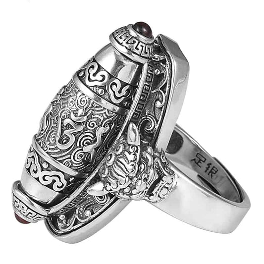Silber verstellbarer Ring für Herren