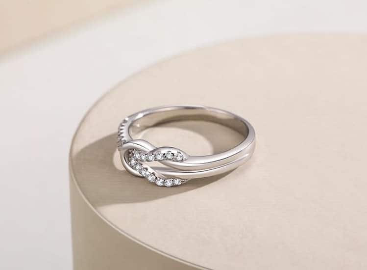 Ring Silber mit Zirkon Stein für Damen