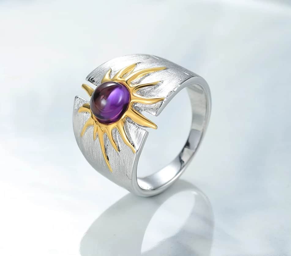 Silber Ring mit Amethyst Stein