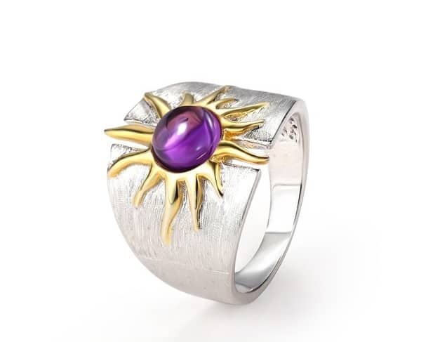 Silberring mit Amethyst Stein