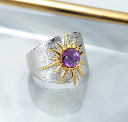 Silberring mit Amethyst Stein für Damen