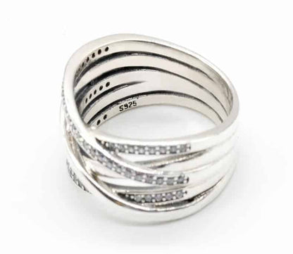 Silber Ring mit Zirkonia Stein für Damen