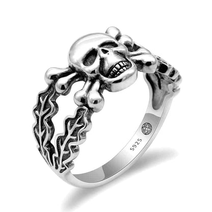 Totenkopf Ring Silber