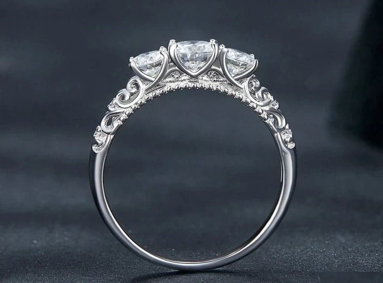 Vintage Verlobungsring Silber 