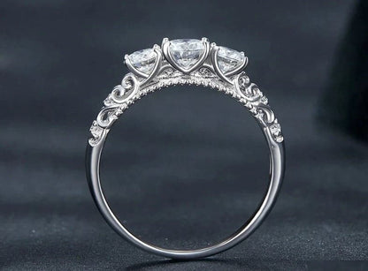 Vintage Verlobungsring Silber 